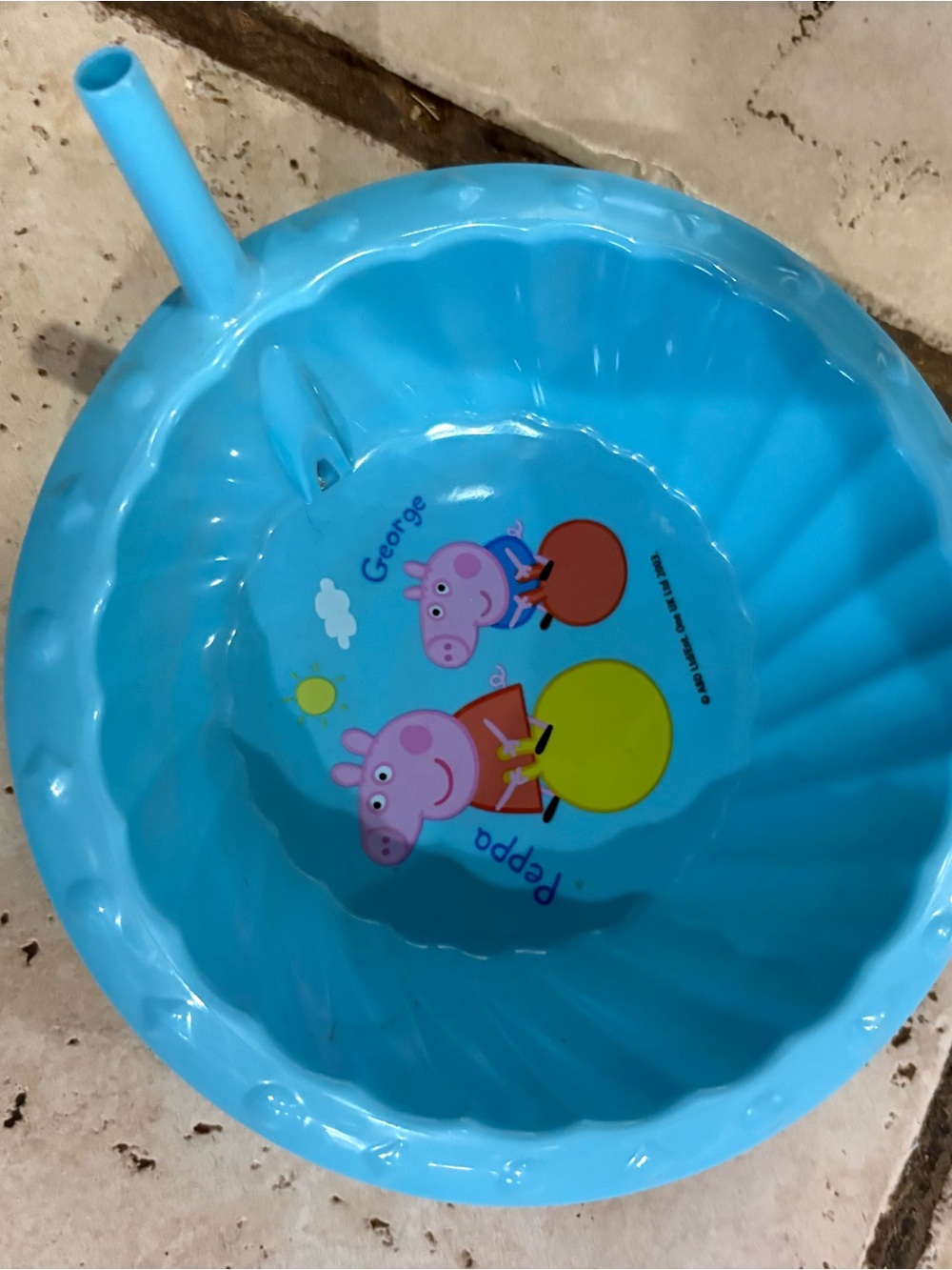 Peppa Pig Blue Plastic Funnel Bowl for Kids